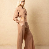 'Maeve' Long Sleeve Tie Top WOMEN'S TOP for women resort wear - Seaspice Resort Wear