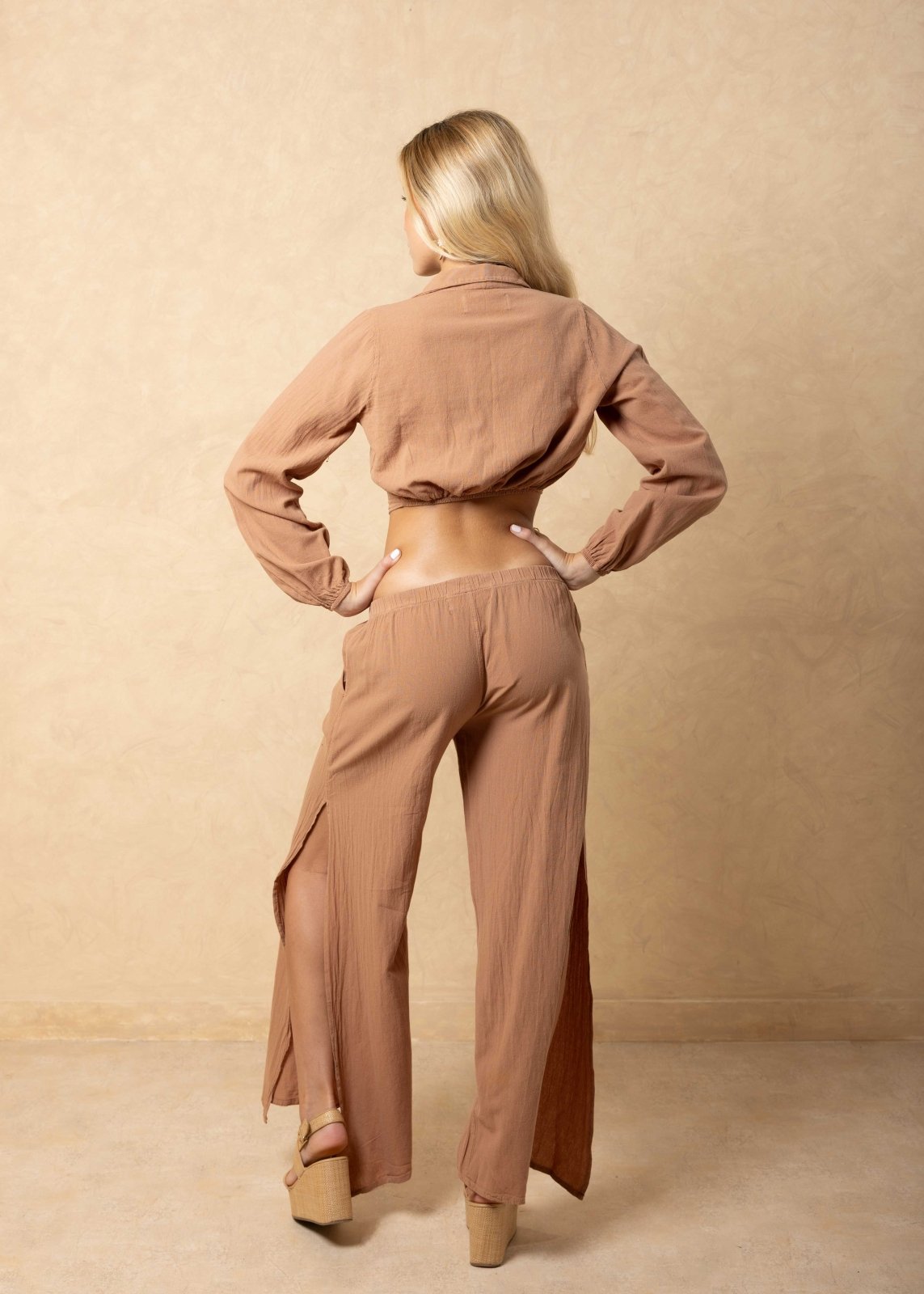 'Maeve' Long Sleeve Tie Top WOMEN'S TOP for women resort wear - Seaspice Resort Wear