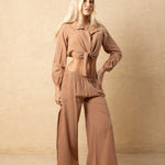 'Maeve' Long Sleeve Tie Top WOMEN'S TOP for women resort wear - Seaspice Resort Wear