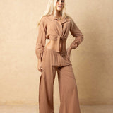 'Maeve' Long Sleeve Tie Top WOMEN'S TOP for women resort wear - Seaspice Resort Wear