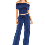 'Magnolia' Crochet Front Detail Pants WOMEN'S PANTS for women resort wear - Seaspice Resort Wear