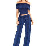 'Magnolia' Crochet Front Detail Pants WOMEN'S PANTS for women resort wear - Seaspice Resort Wear