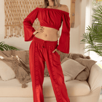 'Magnolia' Crochet Front Detail Pants WOMEN'S PANTS for women resort wear - Seaspice Resort Wear