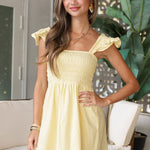 'Malia' Ruffle Shoulder Mini Dress WOMEN'S DRESS for women resort wear - Seaspice Resort Wear