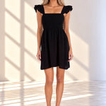 'Malia' Ruffle Shoulder Mini Dress WOMEN'S DRESS for women resort wear - Seaspice Resort Wear