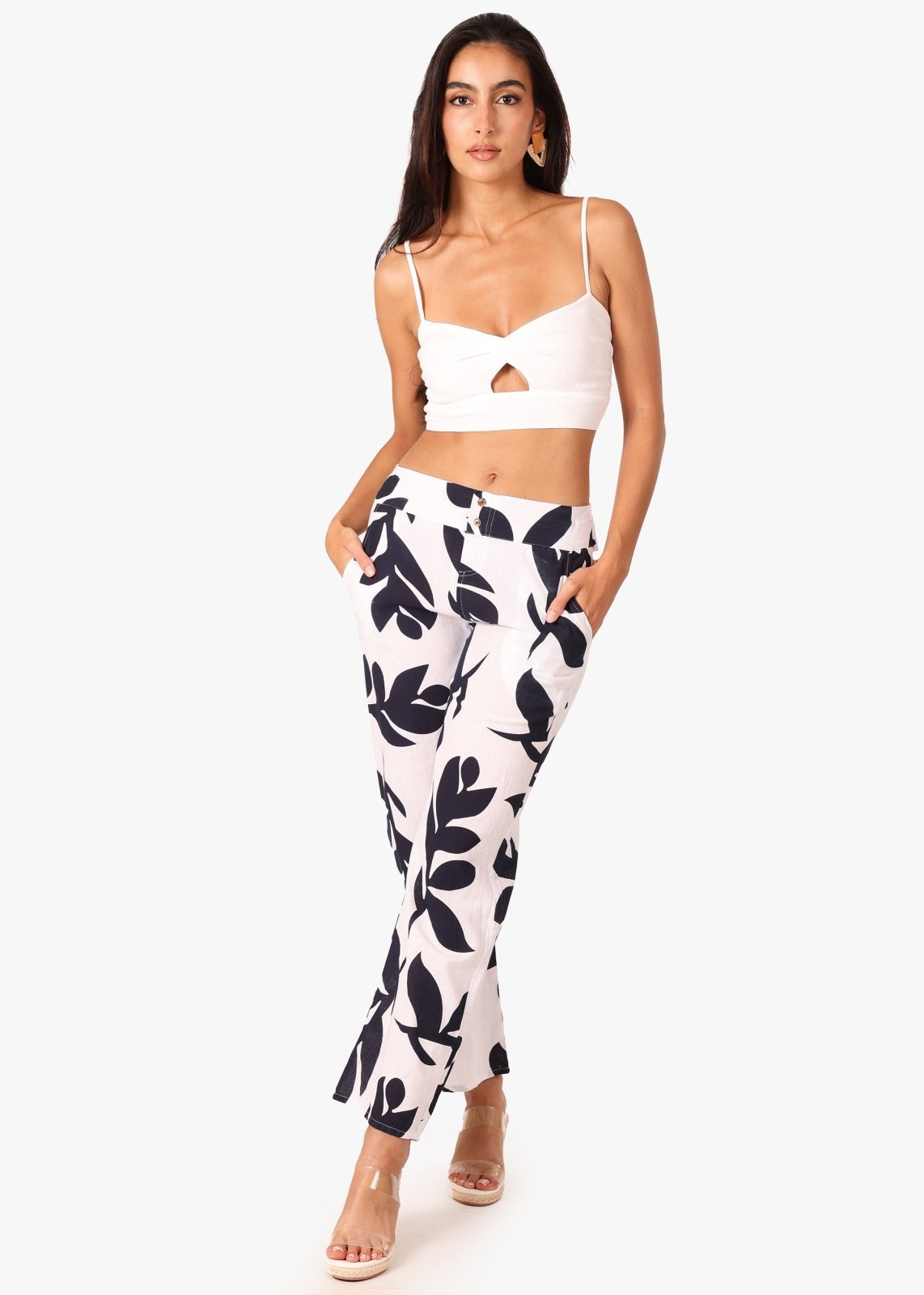 'Mallory' Flare Cotton Pants Print WOMEN'S PANTS for women resort wear - Seaspice Resort Wear