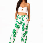 'Mallory' Flare Cotton Pants Print WOMEN'S PANTS for women resort wear - Seaspice Resort Wear