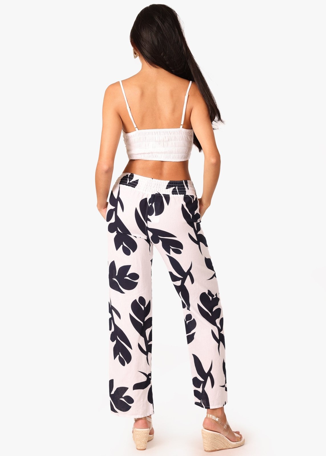 'Mallory' Flare Cotton Pants Print WOMEN'S PANTS for women resort wear - Seaspice Resort Wear