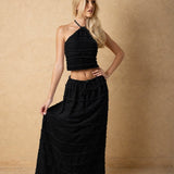 'Marbella' Tiered Maxi Skirt WOMEN'S SKIRT for women resort wear - Seaspice Resort Wear