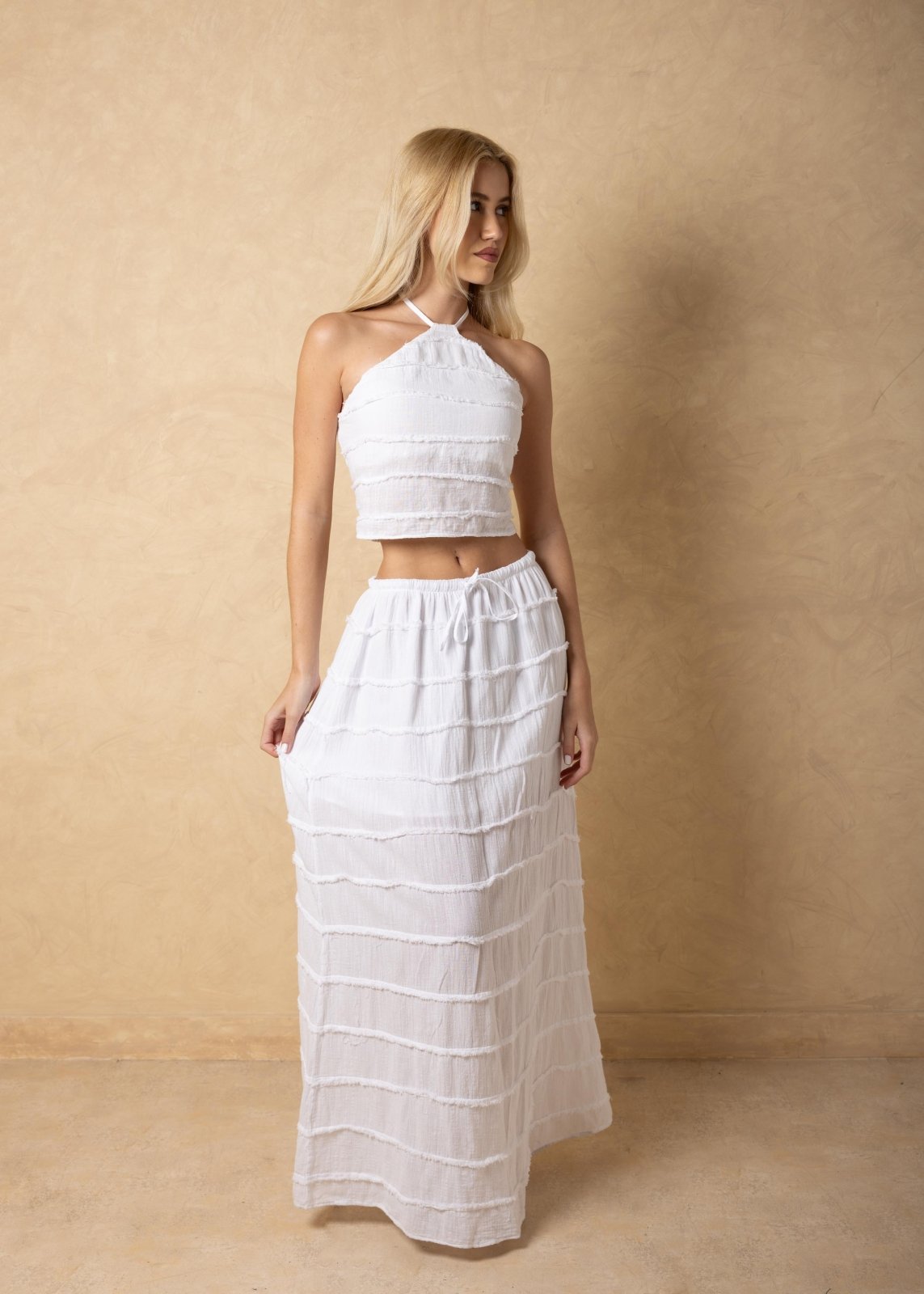 'Marbella' Tiered Maxi Skirt WOMEN'S SKIRT for women resort wear - Seaspice Resort Wear
