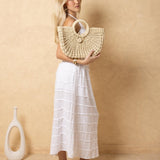 'Marella' Woven Resort Tote - Natural Materials ACCESSORIES for women resort wear - Seaspice Resort Wear