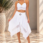 'Melody' Flowy Skirt White WOMEN'S SKIRT for women resort wear - Seaspice Resort Wear