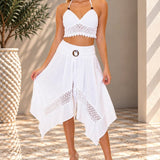 'Melody' Flowy Skirt White WOMEN'S SKIRT for women resort wear - Seaspice Resort Wear