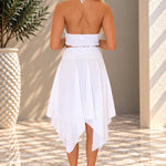 'Melody' Flowy Skirt White WOMEN'S SKIRT for women resort wear - Seaspice Resort Wear