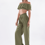 'Michaela' Paperbag Waist Wide Leg Pants WOMEN'S PANTS for women resort wear - Seaspice Resort Wear