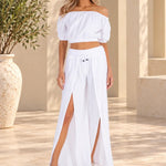 'Mikayla' Front Split Flare Pants WOMEN'S PANTS for women resort wear - Seaspice Resort Wear