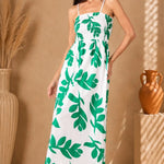 'Milani' Print Green Cotton Maxi Dress WOMEN'S DRESS for women resort wear - Seaspice Resort Wear