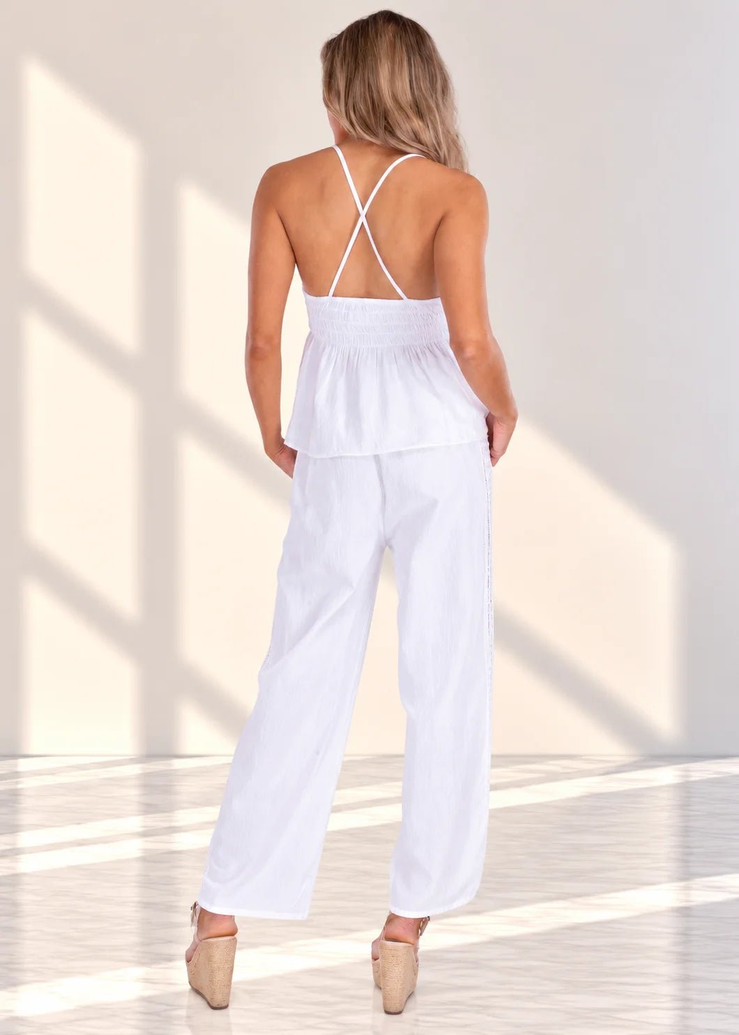 'Mona' Crochet Cut Out Top WOMEN'S TOP for women resort wear - Seaspice Resort Wear