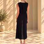 'Natalie' Open Front Cover-Up Black WOMEN'S COVER UP for women resort wear - Seaspice Resort Wear