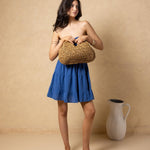 'Naya' Woven Resort Bag - Natural Materials ACCESSORIES for women resort wear - Seaspice Resort Wear