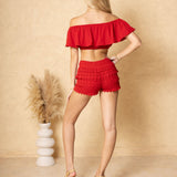 'Polly' Tiered Crochet Skort WOMEN'S SKORT for women resort wear - Seaspice Resort Wear
