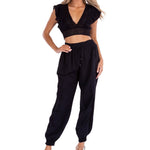 'Rachel' Crochet Hem Ruffle Top WOMEN'S TOP for women resort wear - Seaspice Resort Wear