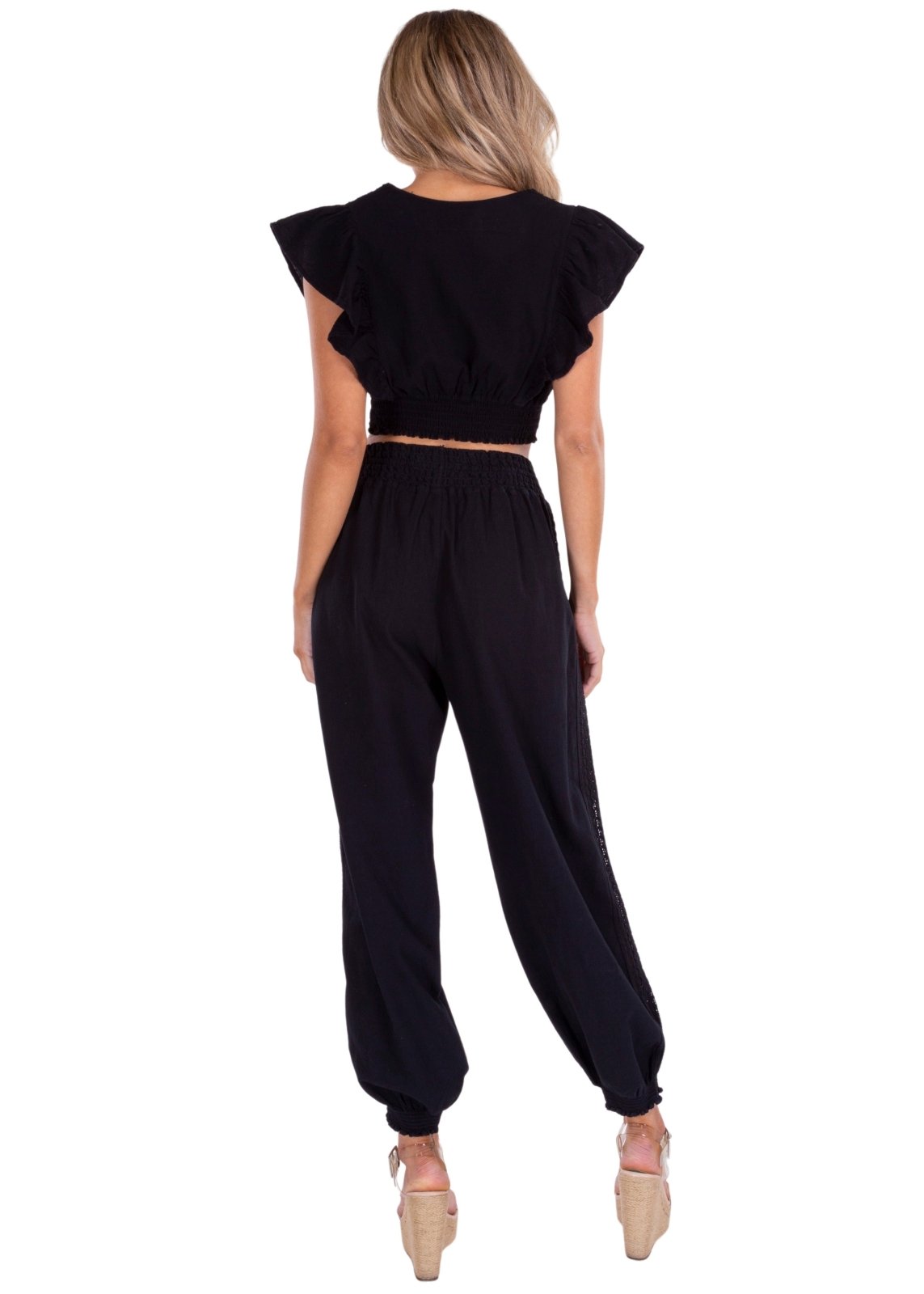 'Rachel' Crochet Hem Ruffle Top WOMEN'S TOP for women resort wear - Seaspice Resort Wear