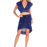 'Rachel' Crochet Hem Ruffle Top WOMEN'S TOP for women resort wear - Seaspice Resort Wear