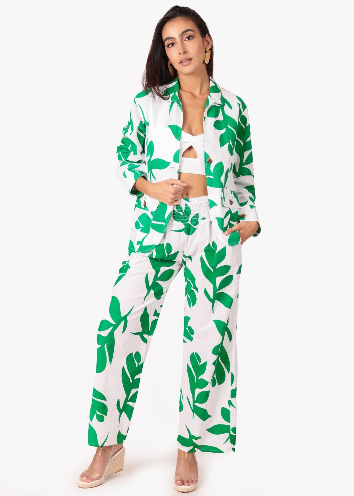 'Regina' Print Long Cotton Jacket WOMEN'S JACKET for women resort wear - Seaspice Resort Wear