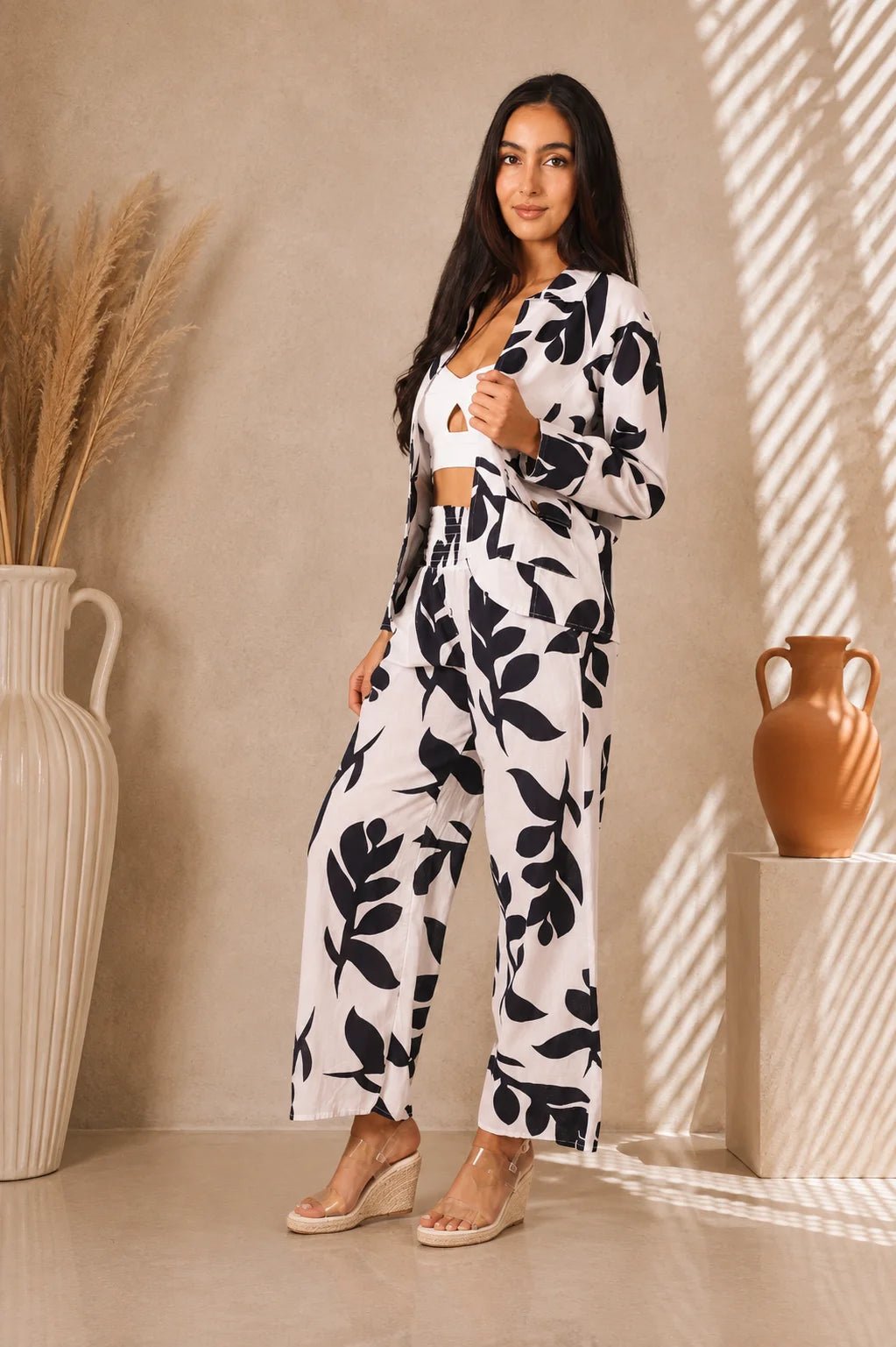 'Regina' Print Long Cotton Jacket WOMEN'S JACKET for women resort wear - Seaspice Resort Wear