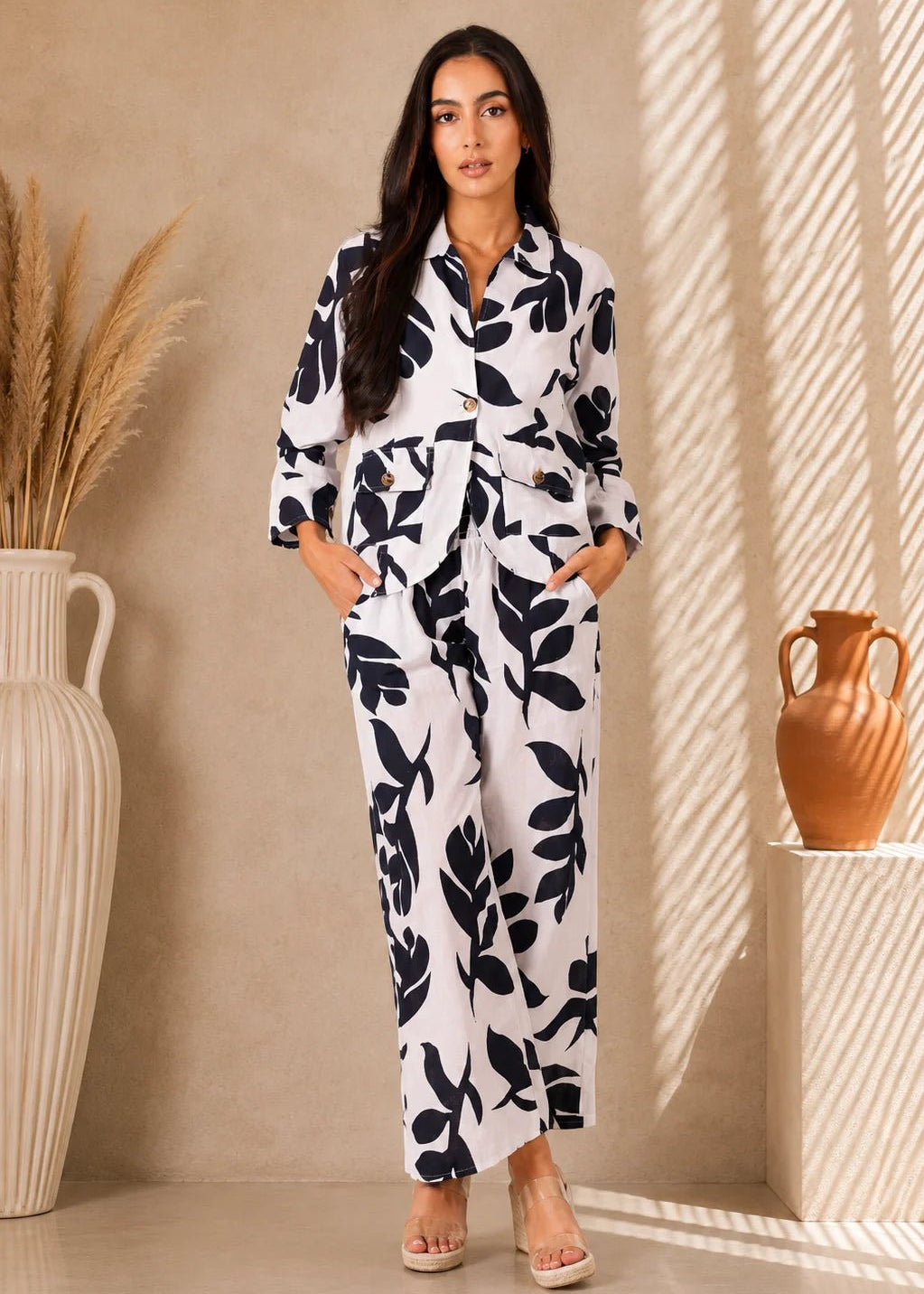'Regina' Print Long Cotton Jacket WOMEN'S JACKET for women resort wear - Seaspice Resort Wear
