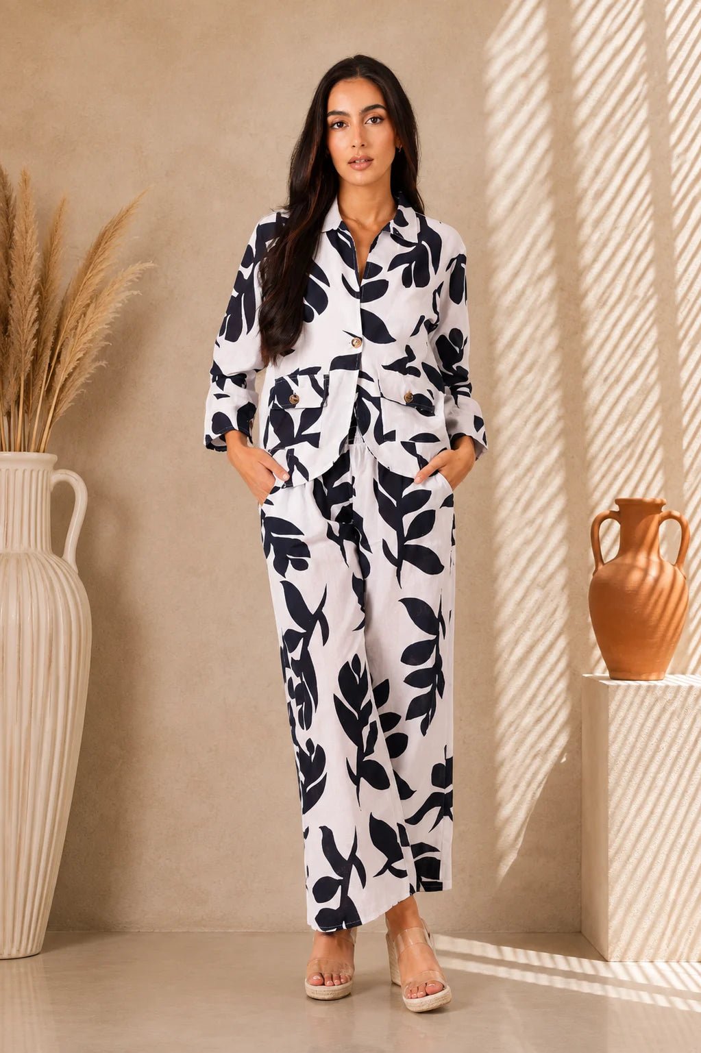'Regina' Print Long Cotton Jacket WOMEN'S JACKET for women resort wear - Seaspice Resort Wear