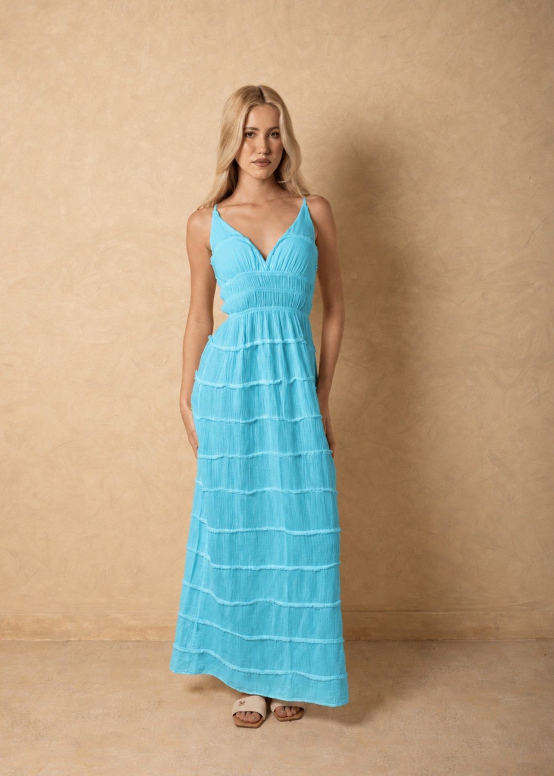 Rosalie' Tiered Maxi Dress - Seaspice Resort Wear Rosalie' Tiered Maxi Dress - Seaspice Resort Wear