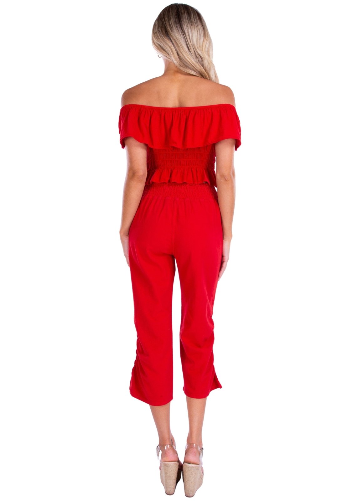 'Ruby' Fringe Pocket Capris White