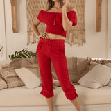 'Ruby' Fringe Pocket Capris WOMEN'S PANTS for women resort wear - Seaspice Resort Wear
