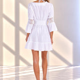 'Rylie' Tie-Front Ruffle Hem Cover-Up WOMEN'S COVER UP for women resort wear - Seaspice Resort Wear