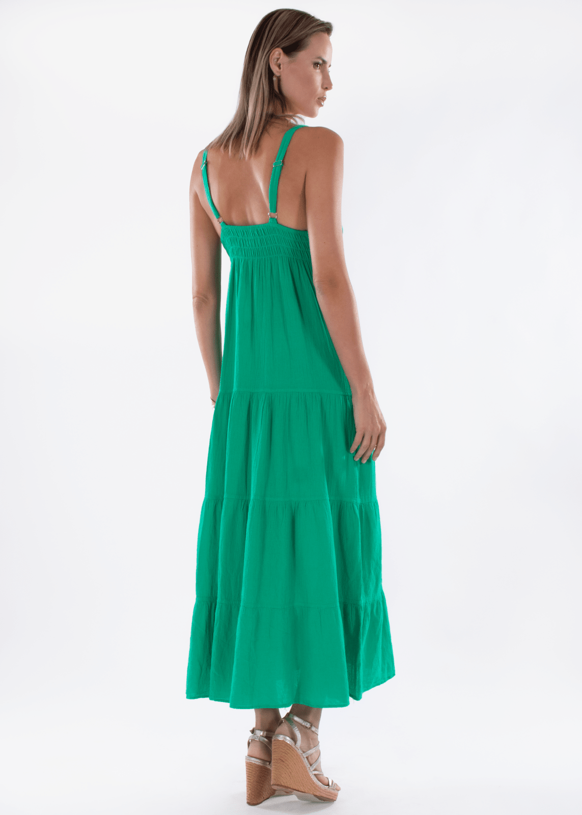 strapless open back dress Leo Green Shirt Dress main image 1