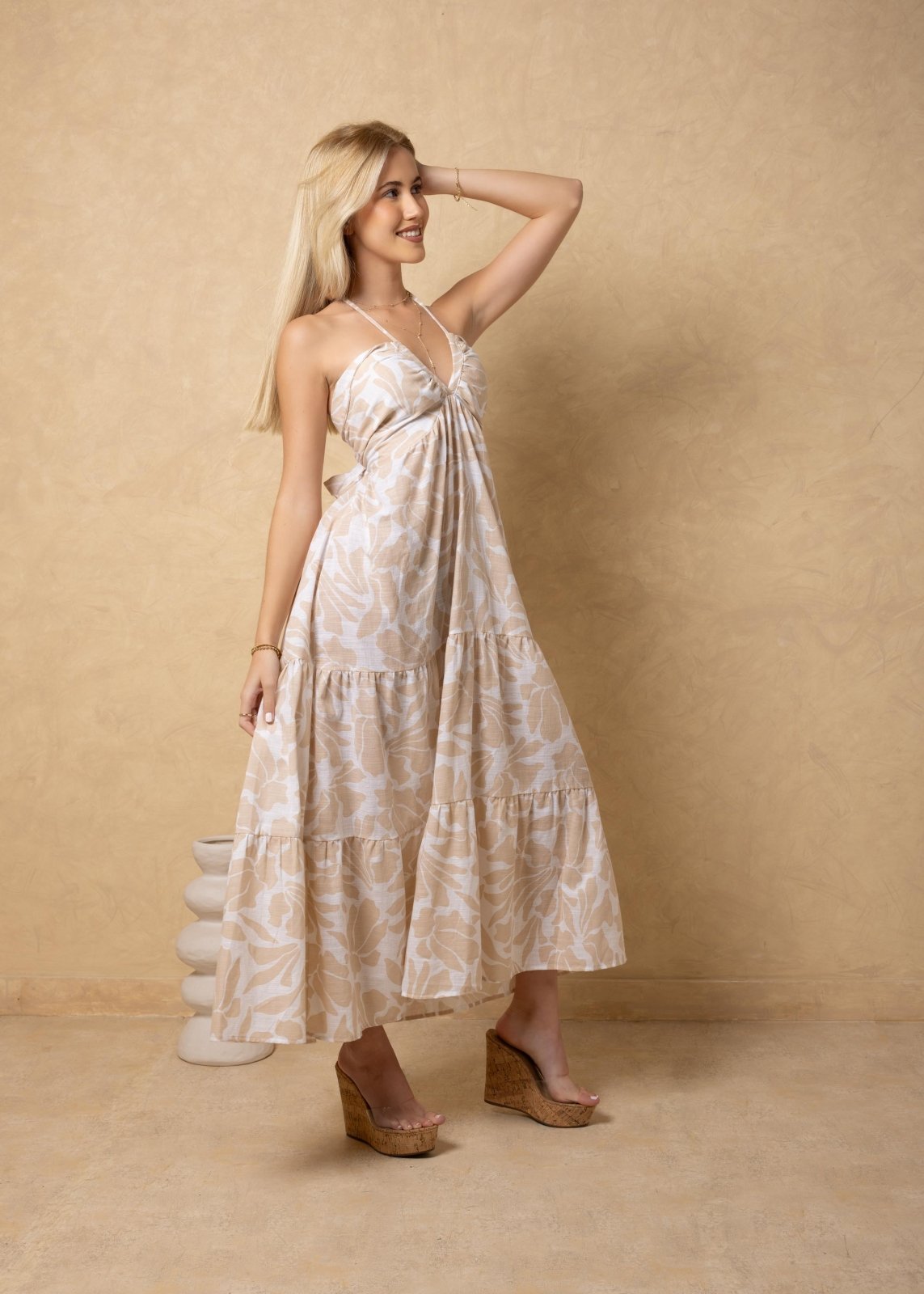 'Selene' Tiered Print Maxi Dress WOMEN'S DRESS for women resort wear - Seaspice Resort Wear