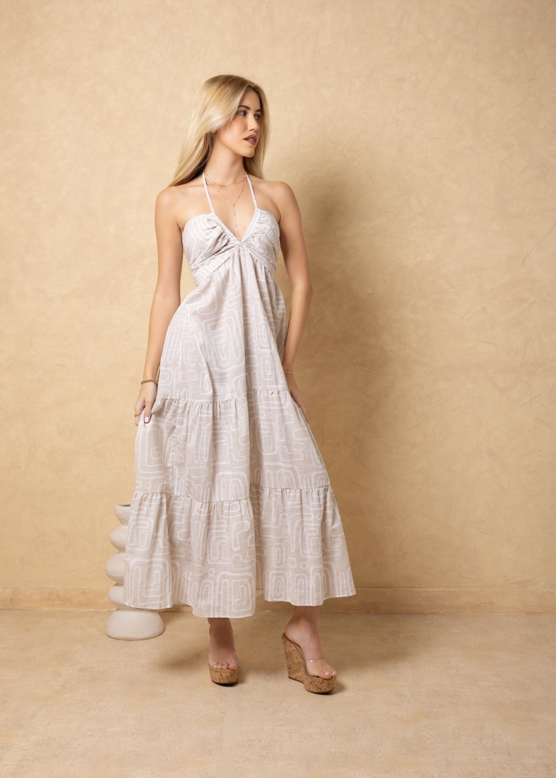 'Selene' Tiered Print Maxi Dress WOMEN'S DRESS for women resort wear - Seaspice Resort Wear