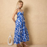'Selene' Tiered Print Maxi Dress WOMEN'S DRESS for women resort wear - Seaspice Resort Wear