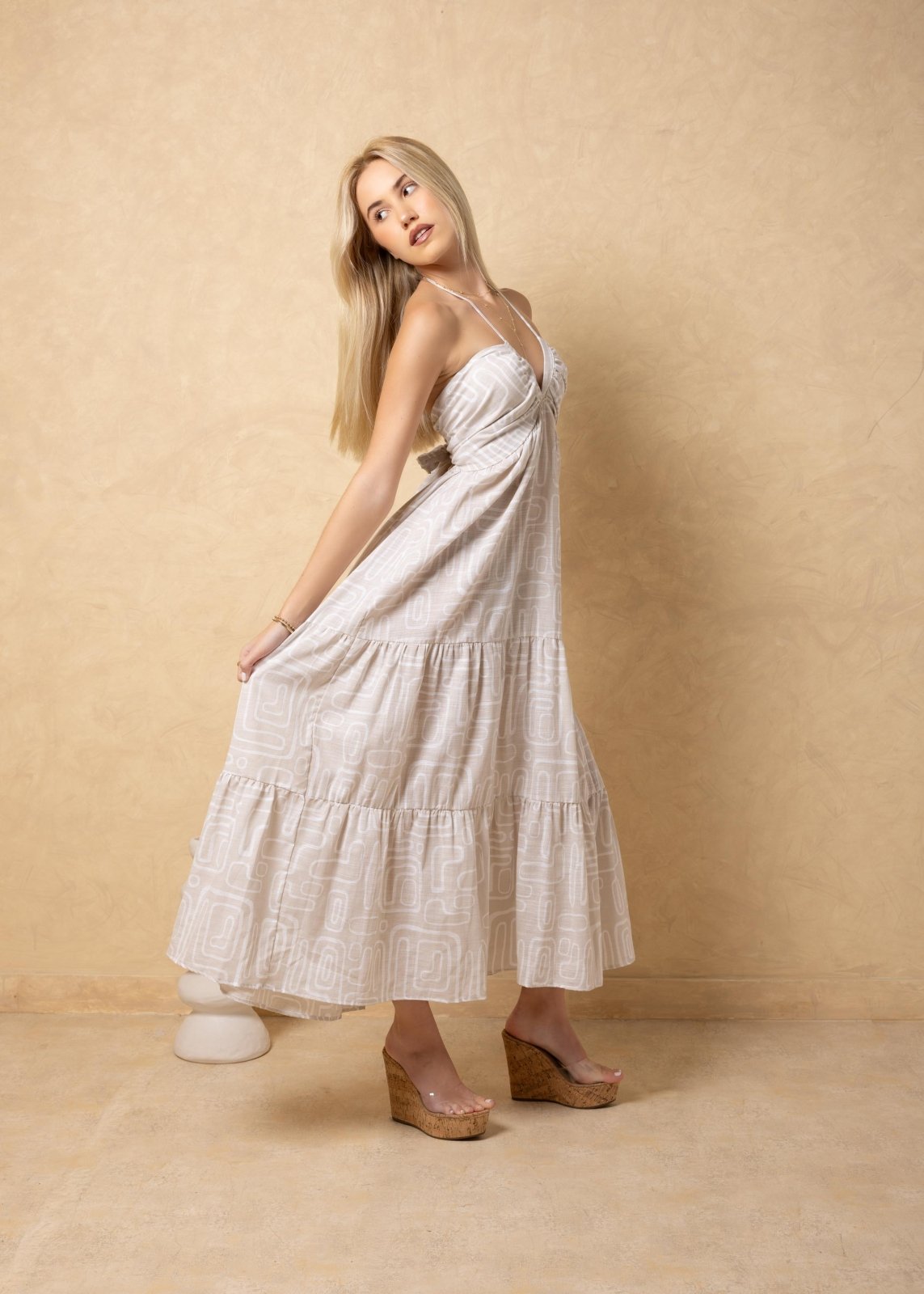 'Selene' Tiered Print Maxi Dress WOMEN'S DRESS for women resort wear - Seaspice Resort Wear