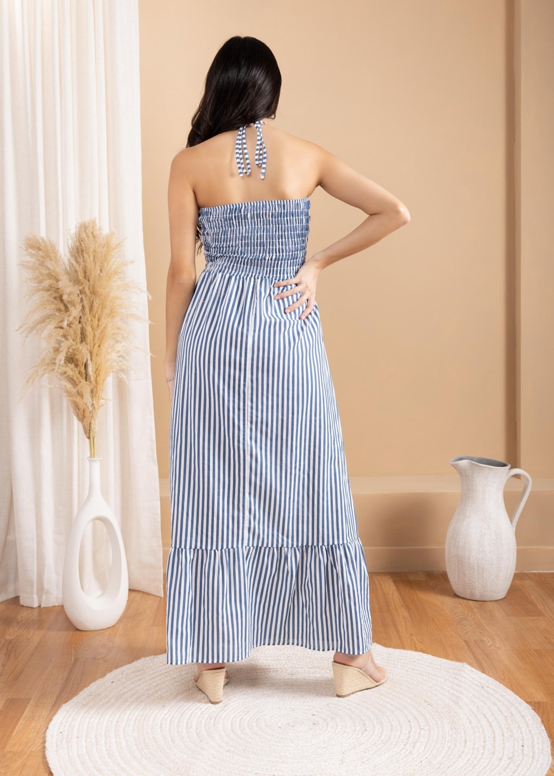 'Sereia' Striped Maxi Dress WOMEN'S DRESS for women resort wear - Seaspice Resort Wear