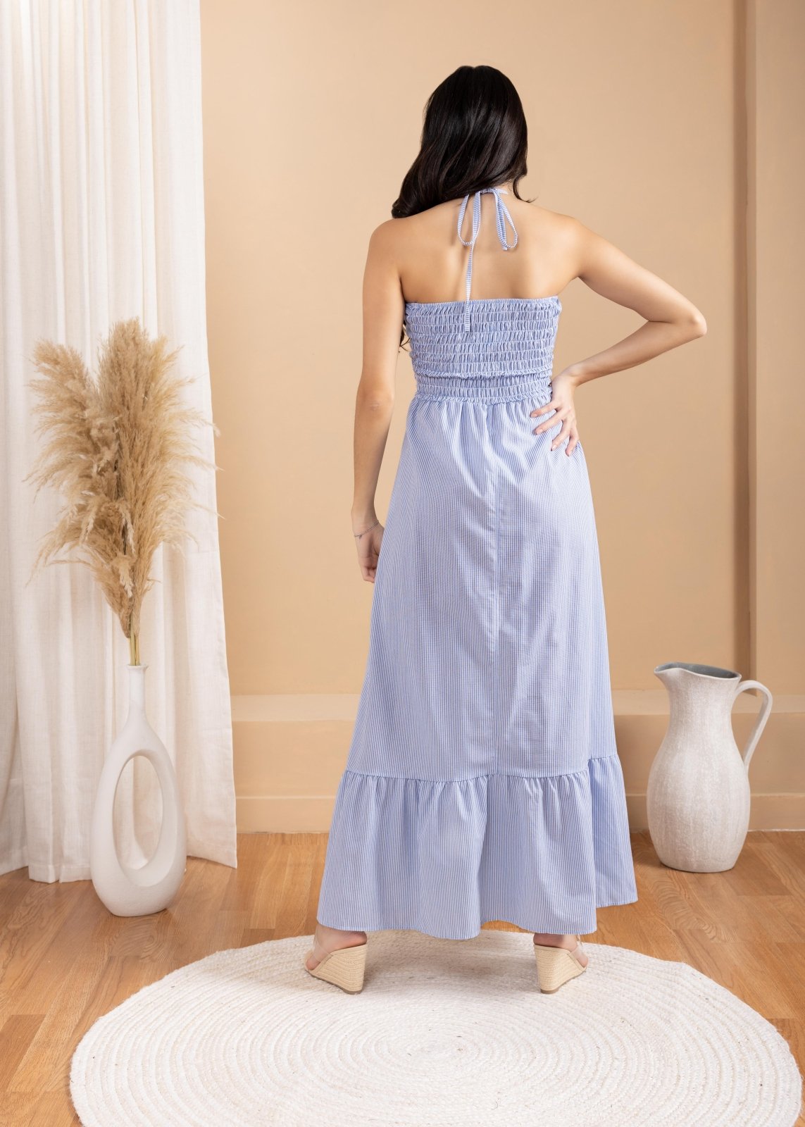 'Sereia' Striped Maxi Dress WOMEN'S DRESS for women resort wear - Seaspice Resort Wear