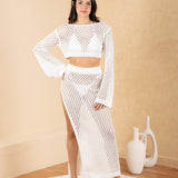 'Siena' Mesh Long Sleeve Top WOMEN'S TOP for women resort wear - Seaspice Resort Wear
