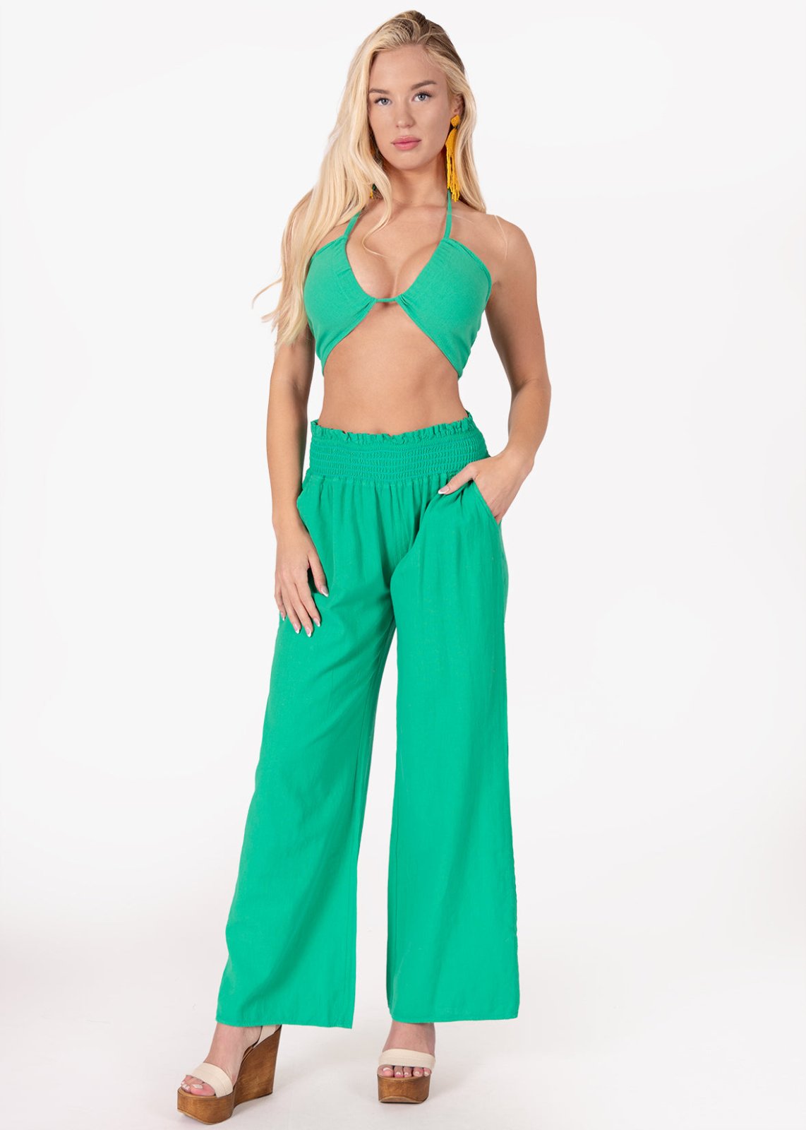 'Skyler' Open Front Crop Top WOMEN'S TOP for women resort wear - Seaspice Resort Wear