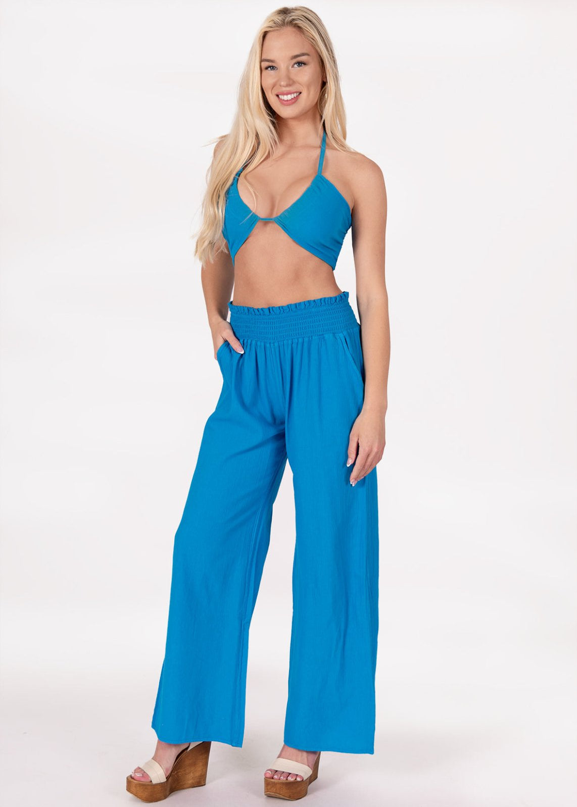 'Skyler' Open Front Crop Top WOMEN'S TOP for women resort wear - Seaspice Resort Wear