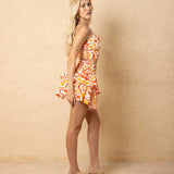 'Sol' Print Ruffle Mini Skirt WOMEN'S SKIRT for women resort wear - Seaspice Resort Wear