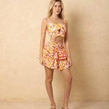 'Sol' Print Ruffle Mini Skirt WOMEN'S SKIRT for women resort wear - Seaspice Resort Wear