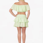 'Sol' Ruffle Mini Skirt WOMEN'S SKIRT for women resort wear - Seaspice Resort Wear