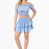 'Sol' Ruffle Mini Skirt WOMEN'S SKIRT for women resort wear - Seaspice Resort Wear